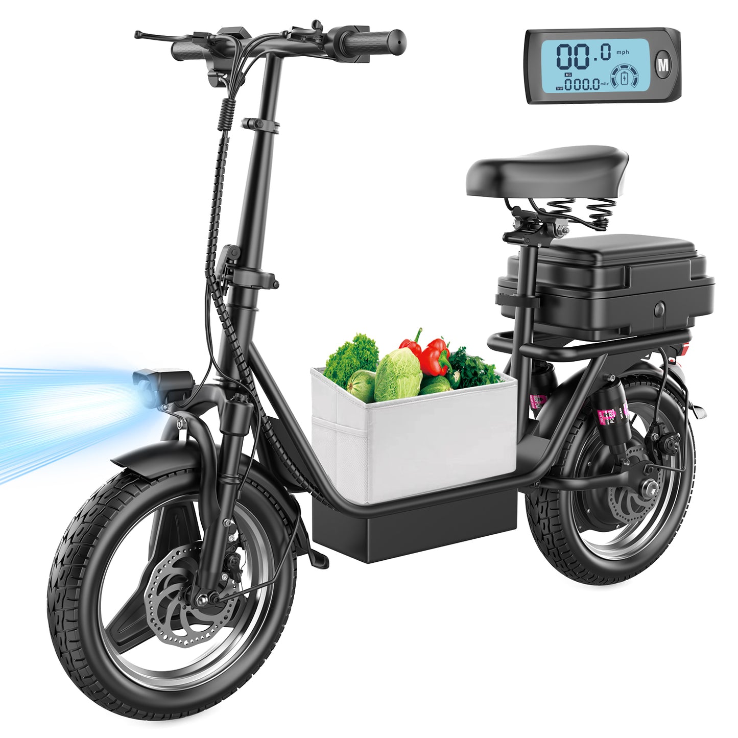 ASKGO Electric Scooter K11 with Seat 650W Peak Motor for Adults