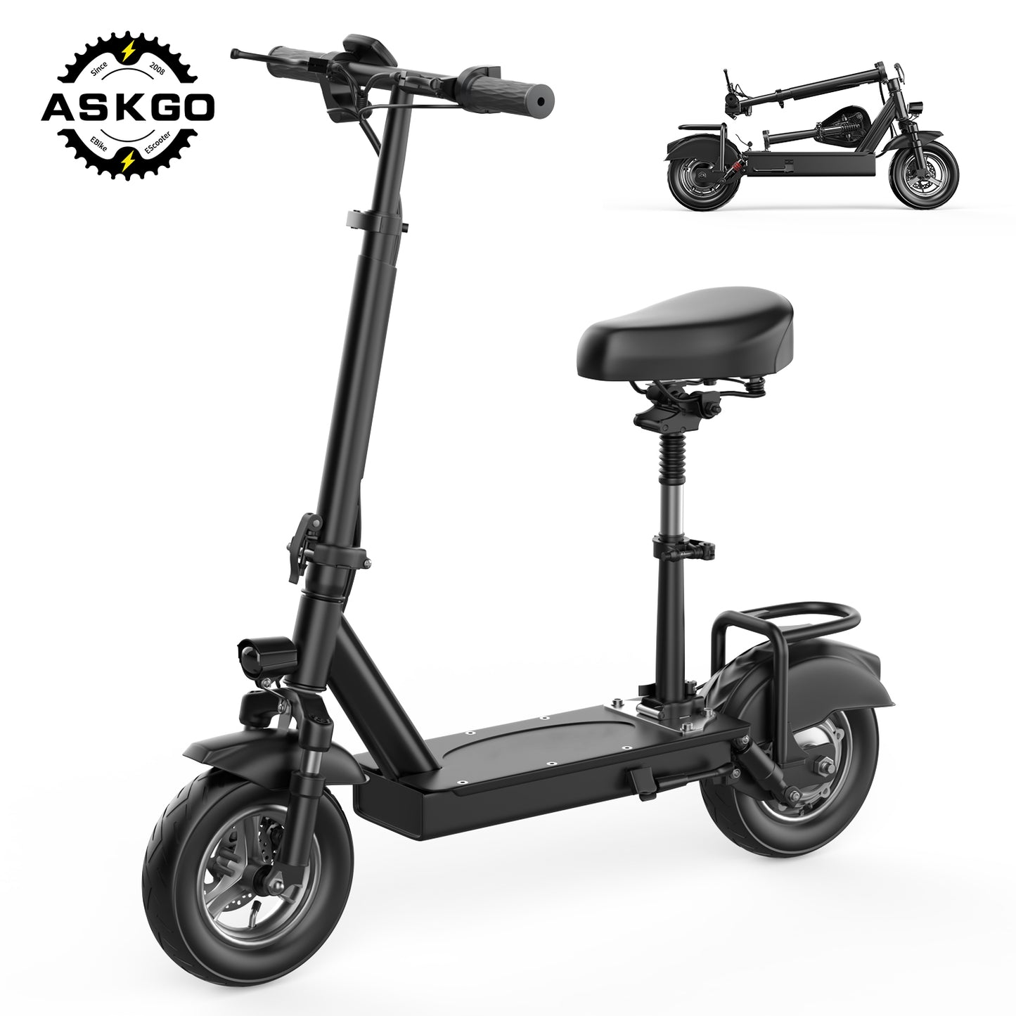 T10 500W Motor Folding Adults Electric Scooter with Seat